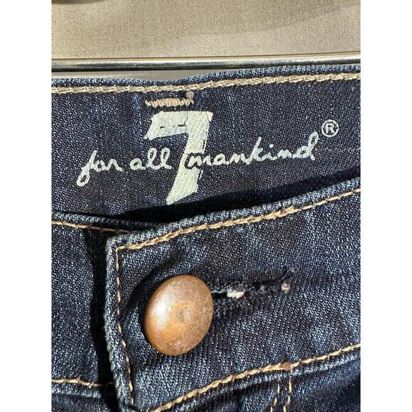 7 For All Mankind High Waist Bootcut Jeans Womens 30 Medium Wash Stretch Y2K - Picture 2 of 13